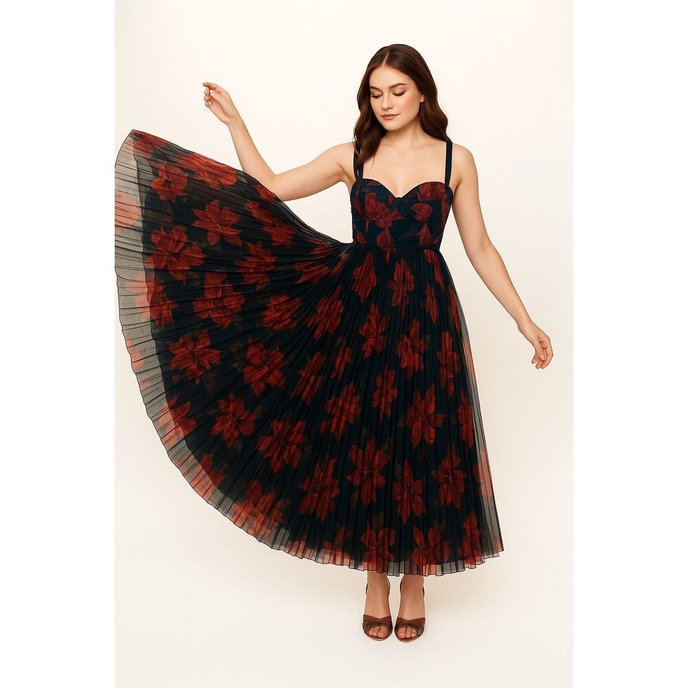 Hutch Hutch Willa Sleeveless Tulle Maxi Dress Size S  wedding Guest Cocktail NWT